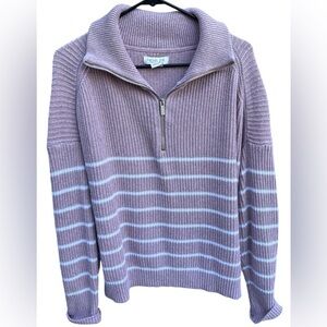 Rachel Zoe 1/4 Zip Pullover Sweater - Women’s Large - Mauve